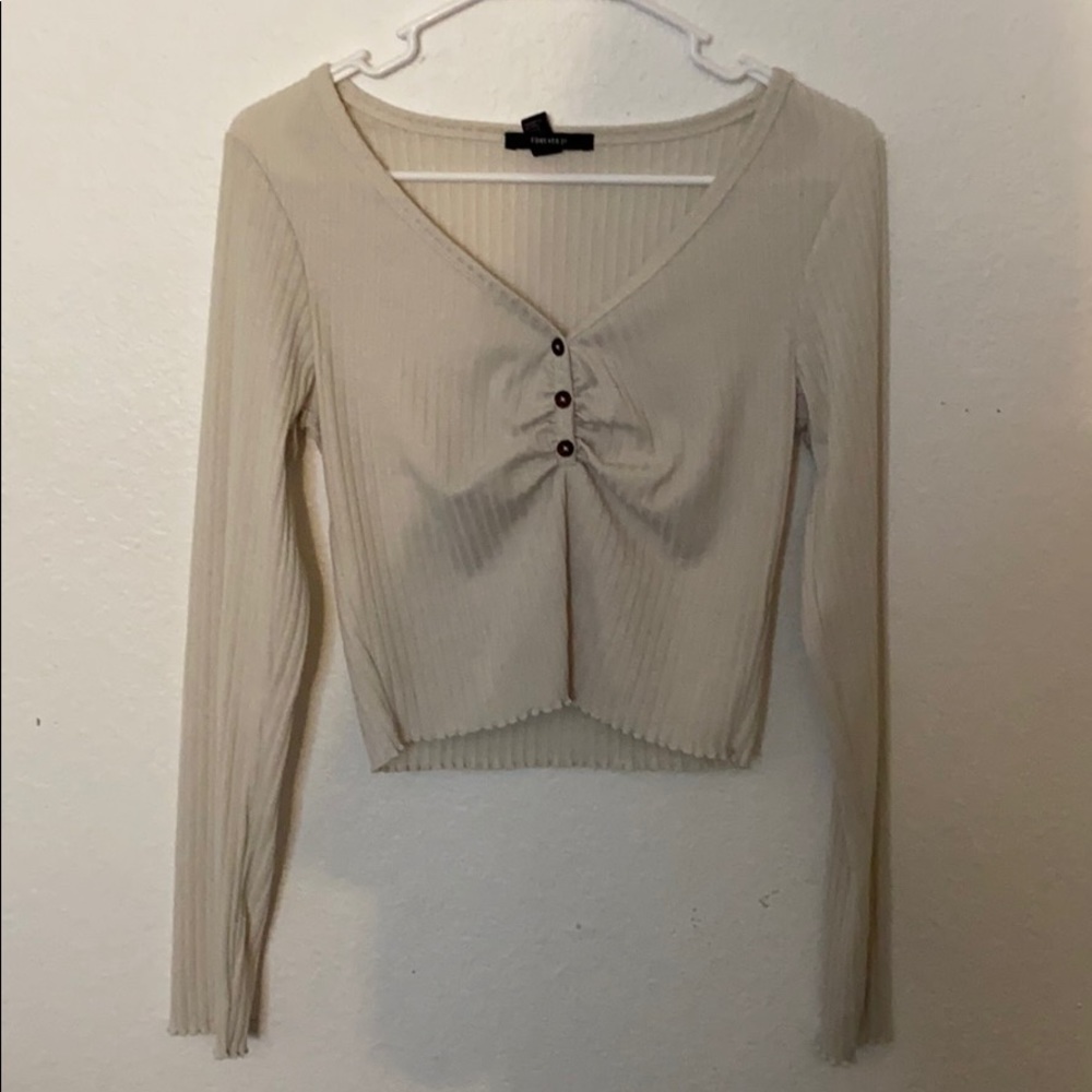 Cream Forever21 Button Shirt!💞
